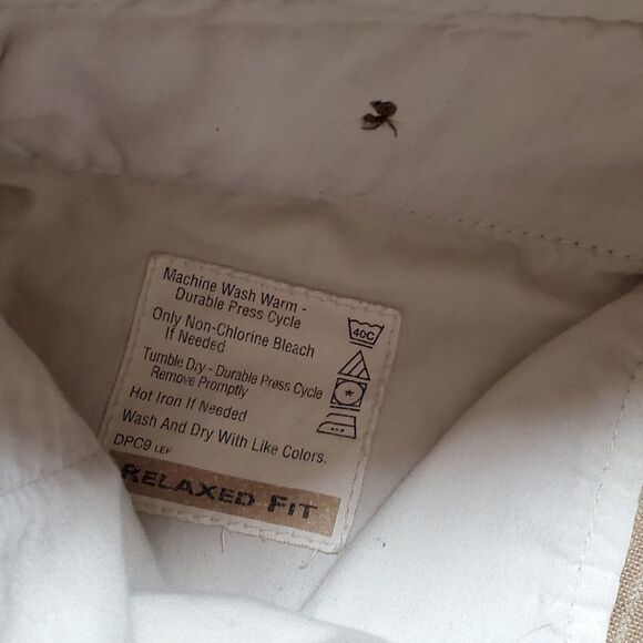 VINTAGE 1990s Dockers Corduroy Khaki Pleated Waist High Rise Cuffed Pants 12 - Picture 11 of 13